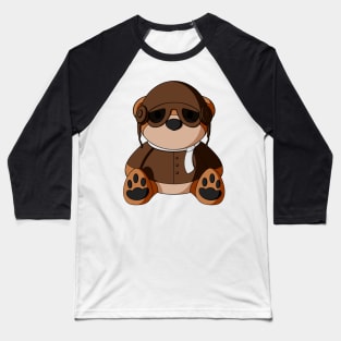 Aviator Teddy Bear Baseball T-Shirt